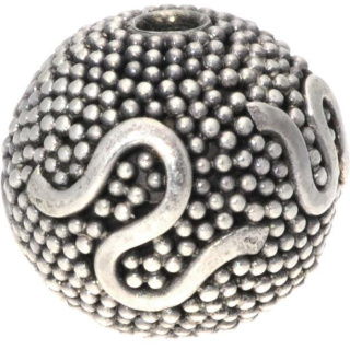 Silberbead Kugel 925 Silber patiniert Granulat Cycle