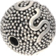 Silberbead Kugel 925 Silber patiniert Granulat Cycle
