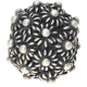 Silberbead Kugel 925 Silber patiniert Granulat Flowers