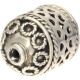 Silberbead Walze 925 Silber patiniert India traditional