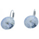 Ohrhänger Hook Silber plated . Crystal Blue Shade . 14mm