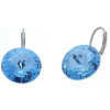 Ohrhänger Hook Silber plated . Crystal Aquamarine . 14mm