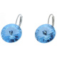 Ohrhänger Hook Silber plated . Crystal Aquamarine . 14mm