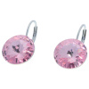 Ohrhänger Hook Silber plated . Crystal Lt. Rose . 14mm