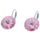 Ohrhänger Hook Silber plated . Crystal Lt. Rose . 14mm