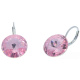 Ohrhänger Hook Silber plated . Crystal Lt. Rose . 14mm