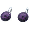 Ohrhänger Hook Silber plated . Crystal Amethyst . 14mm