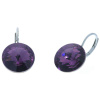Ohrhänger Hook Silber plated . Crystal Amethyst . 14mm