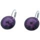 Ohrhänger Hook Silber plated . Crystal Amethyst . 14mm
