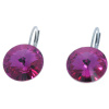 Ohrhänger Hook Silber plated . Crystal Fuchsia . 14mm