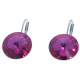 Ohrhänger Hook Silber plated . Crystal Fuchsia . 14mm