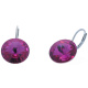 Ohrhänger Hook Silber plated . Crystal Fuchsia . 14mm