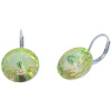 Ohrhänger Hook Silber plated . Crystal Luminous Green