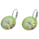 Ohrhänger Hook Silber plated . Crystal Luminous Green . 14mm
