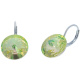 Ohrhänger Hook Silber plated . Crystal Luminous Green . 14mm