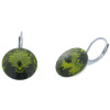 Ohrhänger Hook Silber plated . Crystal Olivine . 14mm