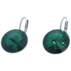 Ohrhänger Hook Silber plated . Crystal Emerald