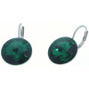 Ohrhänger Hook Silber plated . Crystal Emerald