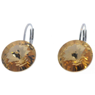 Ohrhänger Hook Silber plated . Crystal Lt. Colorado Topaz