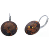 Ohrhänger Hook Silber plated . Crystal Smoked Topaz