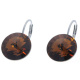 Ohrhänger Hook Silber plated . Crystal Smoked Topaz . 14mm