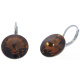 Ohrhänger Hook Silber plated . Crystal Smoked Topaz . 14mm