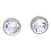 Ohrstecker Mini Silber plated . Crystal Crystal . 5mm