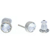 Ohrstecker Mini Silber plated . Crystal Crystal . 5mm