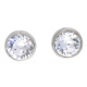 Ohrstecker Mini Silber plated . Crystal Crystal . 5mm