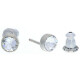 Ohrstecker Mini Silber plated . Crystal Crystal . 5mm