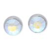 Ohrstecker Mini Silber plated . Crystal AB . 5mm
