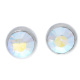Ohrstecker Mini Silber plated . Crystal AB . 5mm