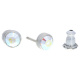 Ohrstecker Mini Silber plated . Crystal AB . 5mm