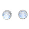 Ohrstecker Mini Silber plated . Crystal Moonlight . 5mm