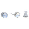 Ohrstecker Mini Silber plated . Crystal Moonlight . 5mm