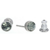 Ohrstecker Mini Silber plated . Crystal Black Diamond . 5mm