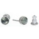 Ohrstecker Mini Silber plated . Crystal Black Diamond . 5mm