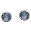 Ohrstecker Mini Silber plated . Crystal Silver Night . 5mm