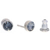Ohrstecker Mini Silber plated . Crystal Silver Night . 5mm