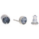 Ohrstecker Mini Silber plated . Crystal Silver Night . 5mm
