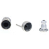 Ohrstecker Mini Silber plated . Crystal Jet . 5mm