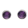 Ohrstecker Mini Silber plated . Crystal Amethyst . 5mm