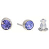 Ohrstecker Mini Silber plated . Crystal Tanzanite . 5mm