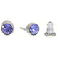 Ohrstecker Mini Silber plated . Crystal Tanzanite . 5mm