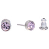 Ohrstecker Mini Silber plated . Crystal Lt. Amethyst . 5mm