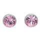 Ohrstecker Mini Silber plated . Crystal Lt. Rose . 5mm