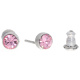 Ohrstecker Mini Silber plated . Crystal Lt. Rose