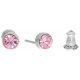 Ohrstecker Mini Silber plated . Crystal Lt. Rose