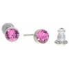 Ohrstecker Mini Silber plated . Crystal Rose