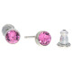 Ohrstecker Mini Silber plated . Crystal Rose . 5mm